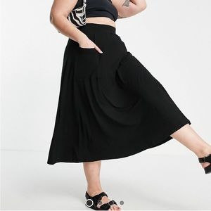 ASOS midi skirt w/ pockets plus size US22
